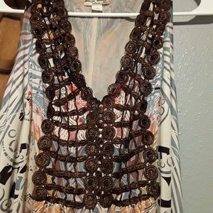 World Unity 2x sleeveless maxi with crochet bust